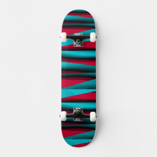 Skate Abstrato Teal-Red
