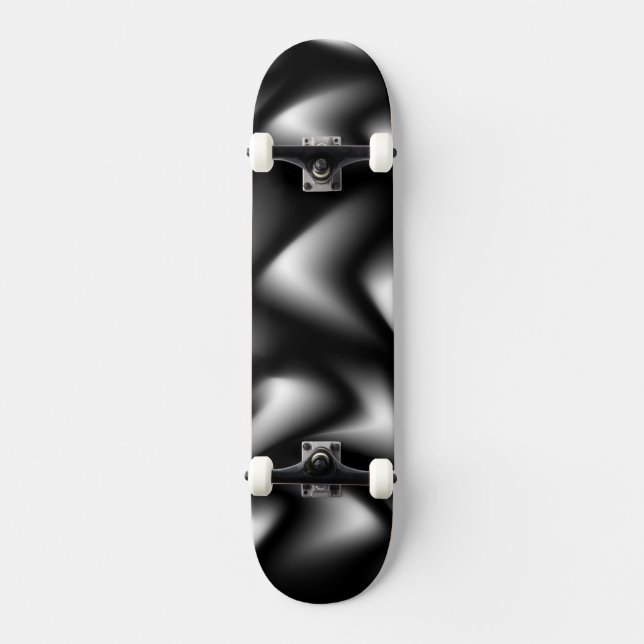 Skate Abstrato tecendo em preto e branco (Frente)