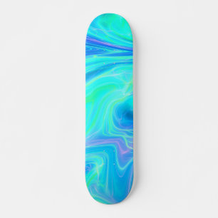 Skate Abstrato tropical azul-turquesa