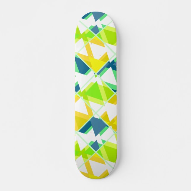 Skate Abstrato verde amarelo (Frente)