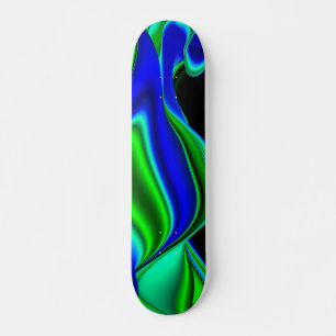 Skate Abstrato verde azul