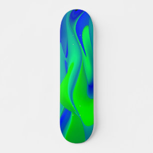 Skate Abstrato verde azul
