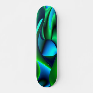 Skate Abstrato verde azul preto