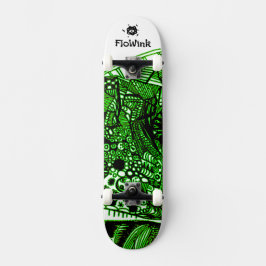 Skate Abstrato Verde Preto