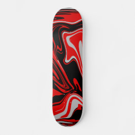 Skate Abstrato Vermelho e Preto
