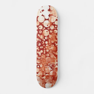 Skate Abstrato Vermelho Moderno - bolhas brancas com pad