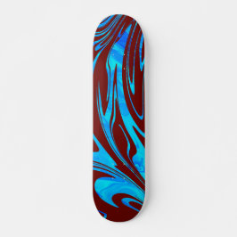 Skate Abstrato Wave Aqua Red