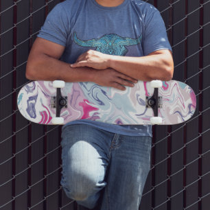 Skate Ácido líquido, rosa e azul