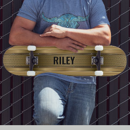 Skate Adicionar Iniciais de Nome, Douradas Fitas Metálic