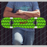 Skate Adicionar Iniciais de Nome, Padrão de Hash Tecido<br><div class="desc">Adicione qualquer nome ou sigla que você quiser neste design de excelente - Consulte minha loja para ver muito mais designs de skate personalizados e T-Shirts,  Hoodies,  Backpack,  Blankets e muito mais.</div>