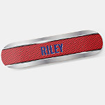 Skate Adicionar Iniciais de Nome, Vermelho com Vista de<br><div class="desc">Adicione qualquer nome ou sigla que você quiser neste design de excelente - Consulte minha loja para ver muito mais designs de skate personalizados e T-Shirts,  Hoodies,  Backpack,  Blankets e muito mais.</div>
