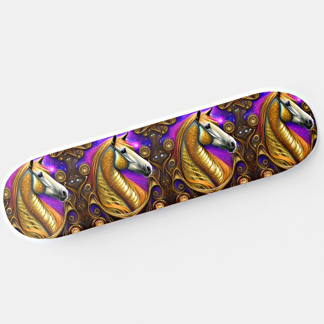 Skate Adicionar Nome, Cavalo Ouro Steampunk (Criador carregado)