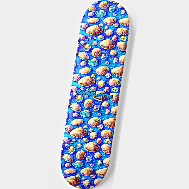 Skate Adicionar nome, conchas em azul (Criador carregado)