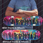 Skate Adicionar Nome, Grafite de Paint Drill<br><div class="desc">Adicione o nome ou qualquer texto,  Paint Drip Skateboard,  - consulte minha loja para obter muito mais designs de excelente.</div>