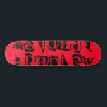 Skate Adicionar Seu Próprio Nome Personalizado Preto Ver<br><div class="desc">Adicione seu próprio nome personalizado O skateboard personalizado apresenta seu nome personalizado na tipografia negra moderna em um simples fundo vermelho. Personalize editando o texto na caixa de texto fornecida. Dê um presente personalizado,  skate personalizado para seu skate favorito no Natal,  aniversário ou BFF. Desenvolvido por ©Evco Studio www.zazzle.com/store/evcostudio</div>