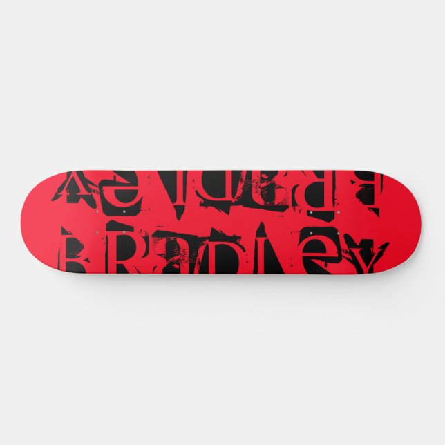 Skate Adicionar Seu Próprio Nome Personalizado Preto Ver (Horz)