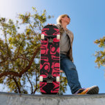 Skate Adicionar Seu Próprio Nome Personalizado Rosa Neon<br><div class="desc">Adicione seu próprio nome personalizado O skateboard personalizado apresenta seu nome personalizado em uma tipografia néon-rosa moderna em um simples fundo preto. Personalize editando o texto na caixa de texto fornecida. Dê um presente personalizado, skate personalizado ao seu skate favorito para o Natal, aniversário ou seu melhor amigo. Elaborado por...</div>