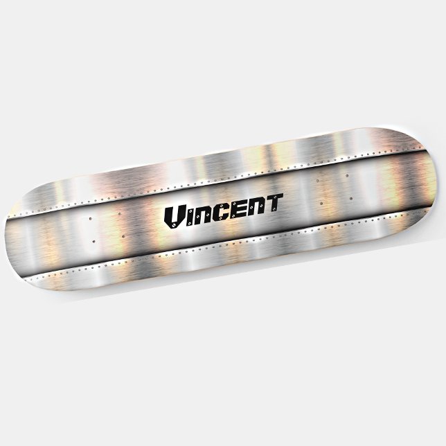 Skate Adicione nomes Iniciais Cinzas de prata Procure (Criador carregado)