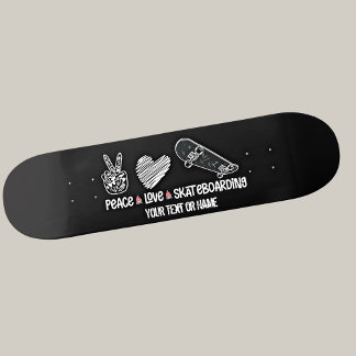 Skate Adicione Seu Nome De Texto, Passe De Paz