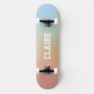 Skate Adicione Seu Nome Estética Arco-Íris Legal