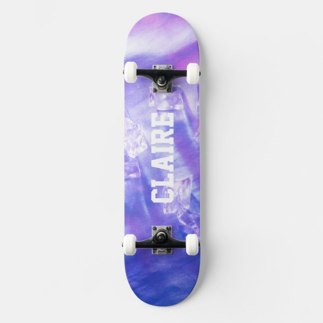 Skate Adicione Seu Nome Legal Roxo De Gelo (Frente)