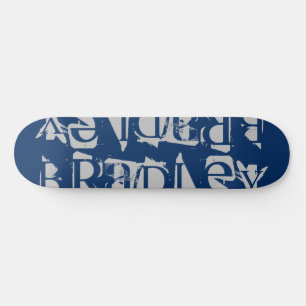 Skate Adicione seu próprio nome personalizado Blue Silve