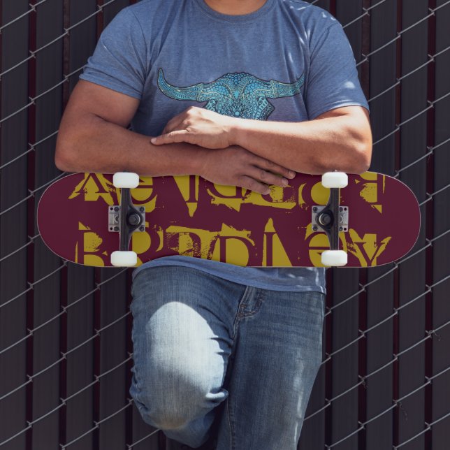 Skate Adicione seu próprio nome personalizado magenta pe (Ao ar livre 3)