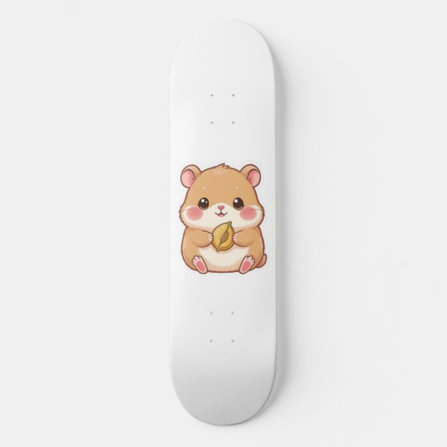 Skate Adorable Kawaii Chibi Hamster (Frente)