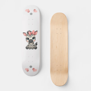 Skate Adorável pequena zebra 