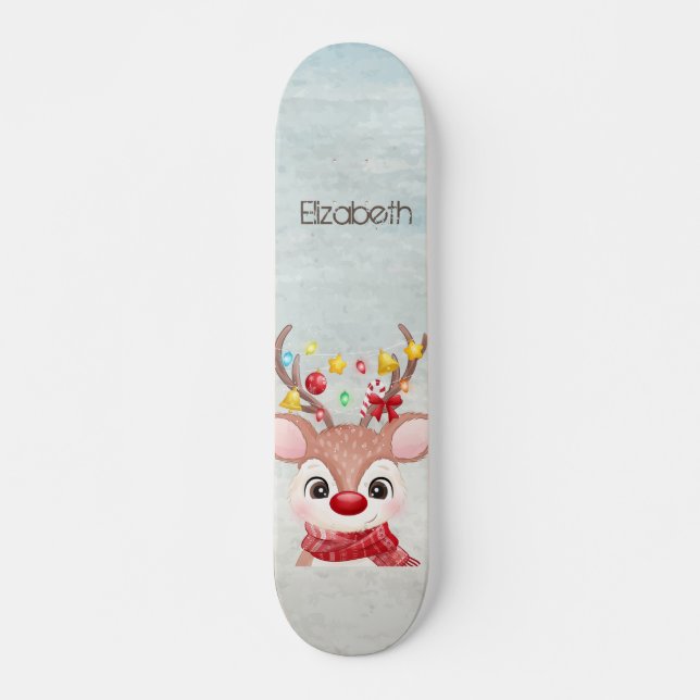Skate Adorável Reindeer de Natal (Frente)