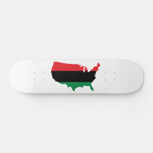 Skate Afro-americanos - Cores Vermelhas, Pretas e Verde