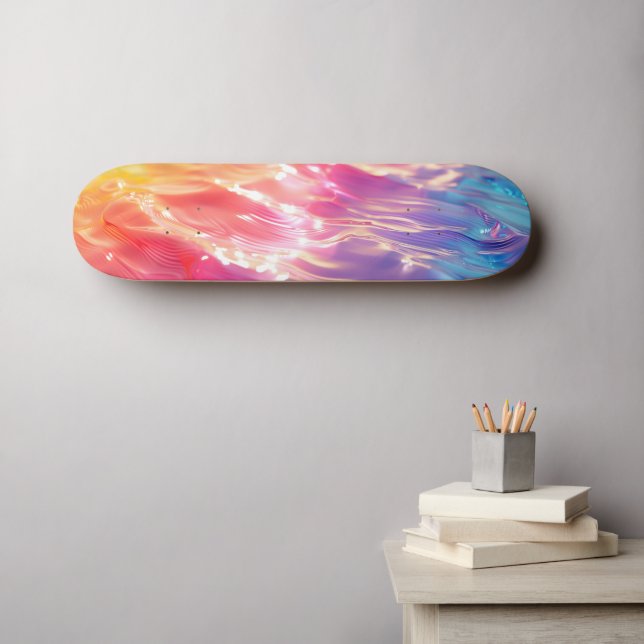 Skate Água Superficial Luz Arco-Íris (Arte de parede (Horz))