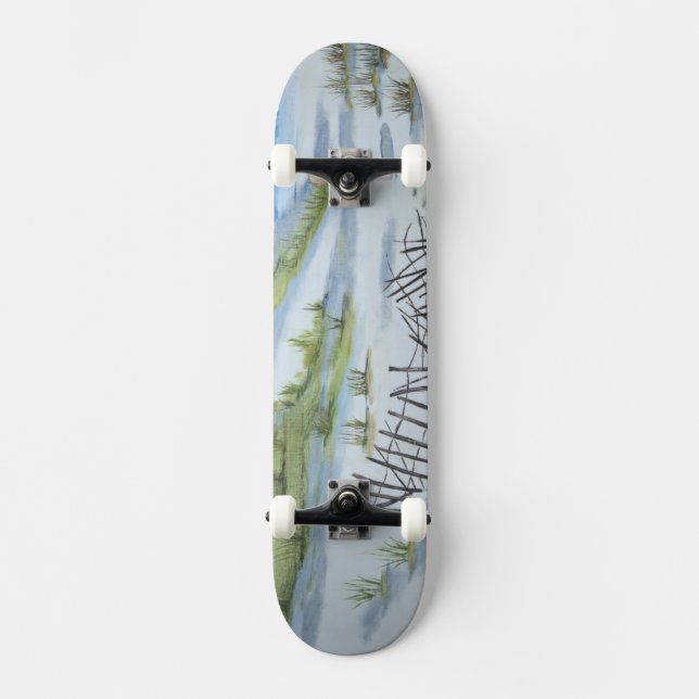 Skate Aguarela da praia (Frente)