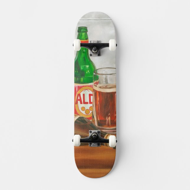 Skate "Ainda com a cerveja" por Jennifer Goldberger (Frente)