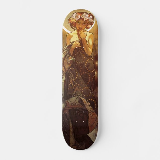 Skate Alfons Mucha: Luna (Frente)
