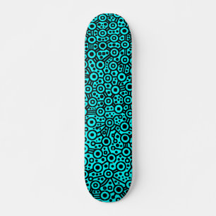 Skate Alien Circuit III - Black on Cyan