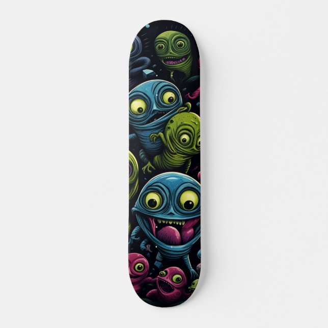 Skate alienígena amor engraçado (Frente)