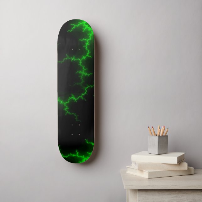 Skate Alienígena - Luzes verdes no escuro como breu (Arte de parede)