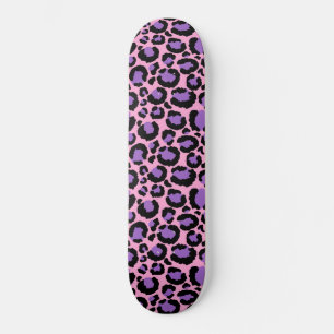 Skate Amante de os animais-Padrão Violet Pink Cheetah Le