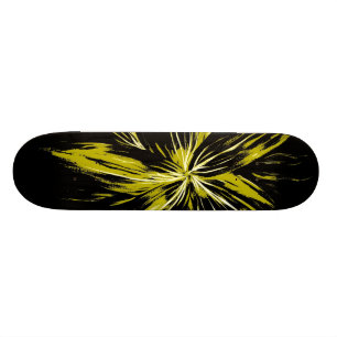 Skate amarelo do parafuso de relâmpago