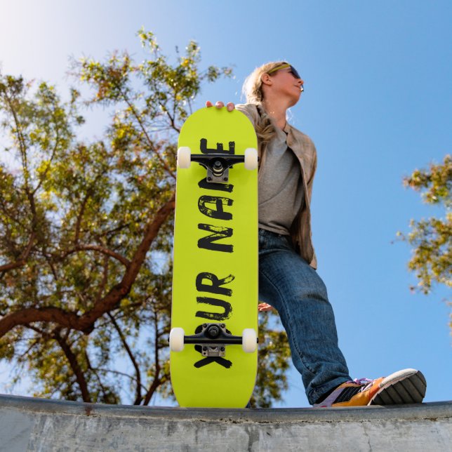 Skate Amarelo fluorescente neon (Ao ar livre 1)