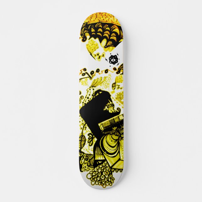 Skate Amarelo preto (Frente)