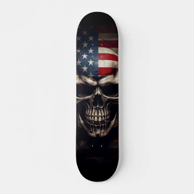 Skate American Flag Skull (Frente)