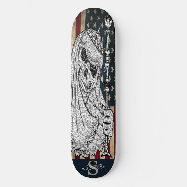 skate American SMILING GIRLY Skull (Frente)