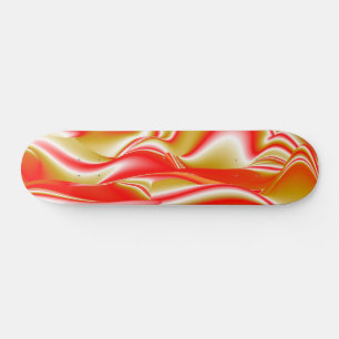 Skate Amor e Abstrato 3D Rainbowart Dourado