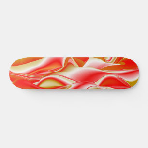 Skate Amor e Abstrato 3D Rainbowart Dourado