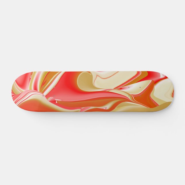 Skate Amor e Abstrato 3D Rainbowart Dourado (Horz)