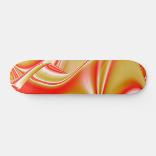 Skate Amor e Abstrato 3D Rainbowart Dourado