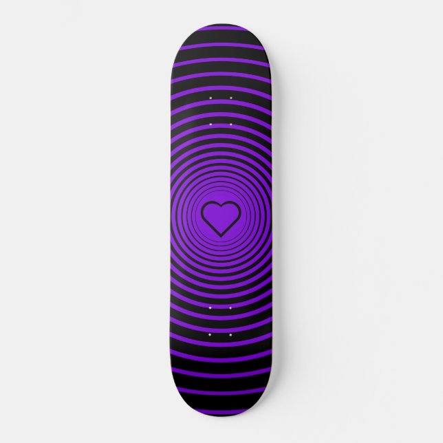 Skate Amor Roxo - Adicione suas cores (Frente)