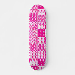 Skate Amor verificado em magenta e branco